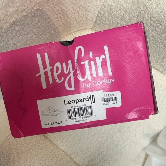 Hey Girl by Corkys - Waterslide Slip On Sandals Leopard Size 10‎ NIBWT - Picture 6 of 6